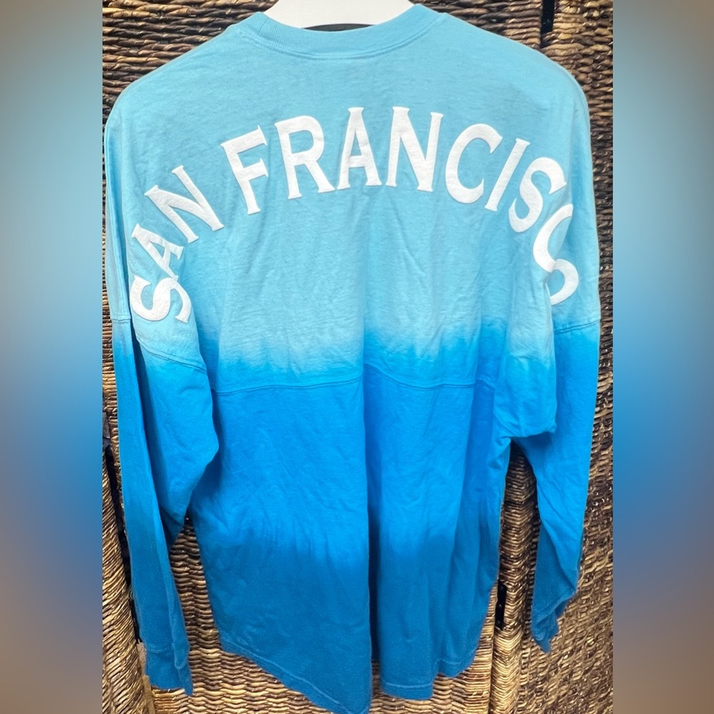 Spirit Jersey- Blue Ombre Long Sleeve Shirt, San Francisco, New with tags,Medium